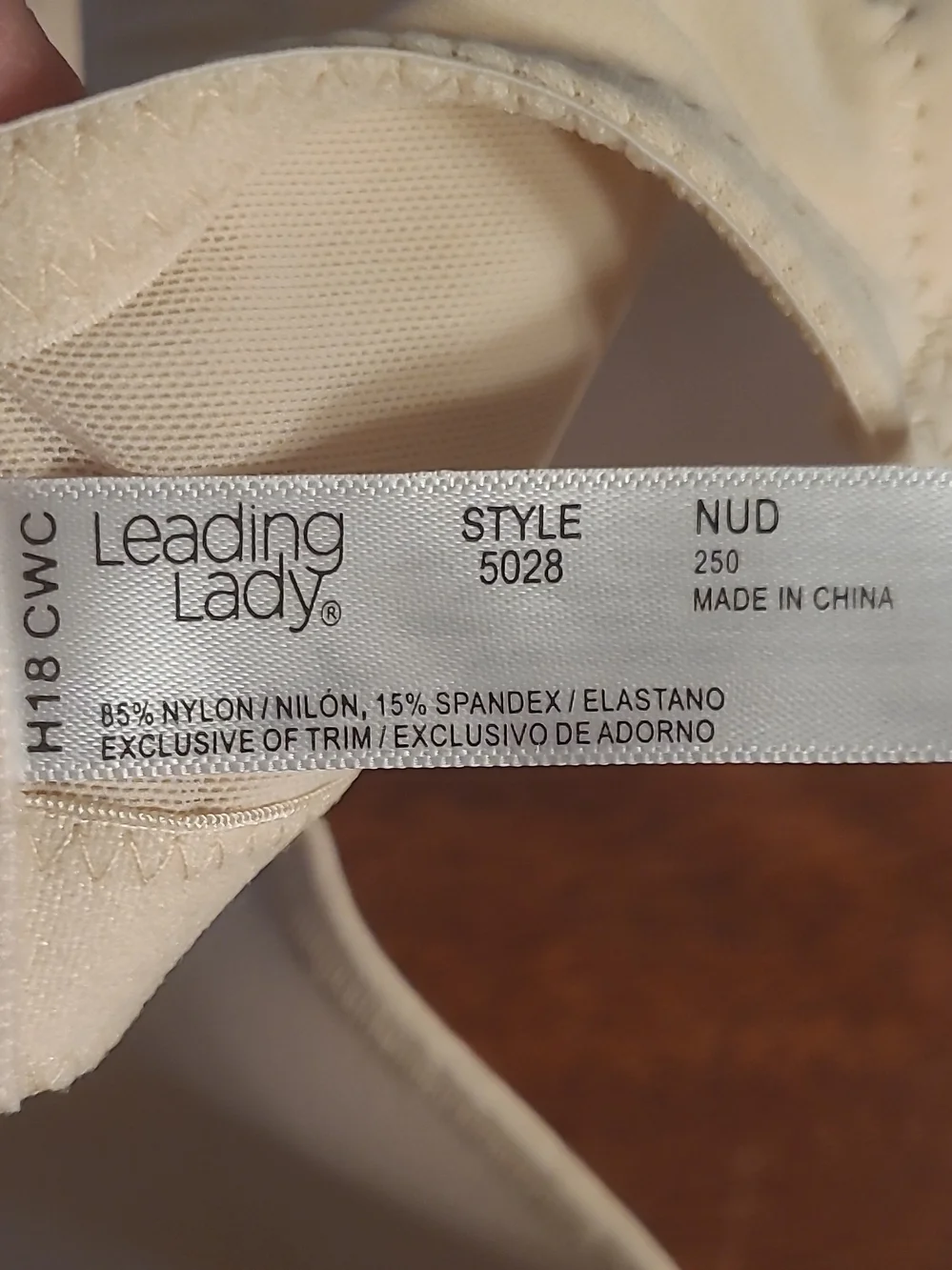 Leading Lady Brigitte Full Coverage Underwire Smooth Light Beige T-Shirt Bra 40B